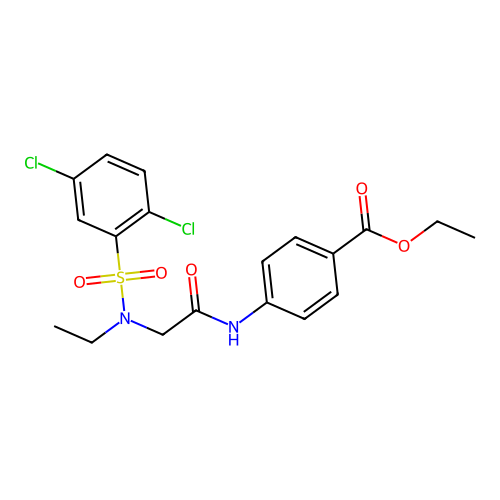 ethyl 4-({N-[(2,5-dichlorophenyl)sulfonyl]-N-ethylglycyl}amino)benzoate structure