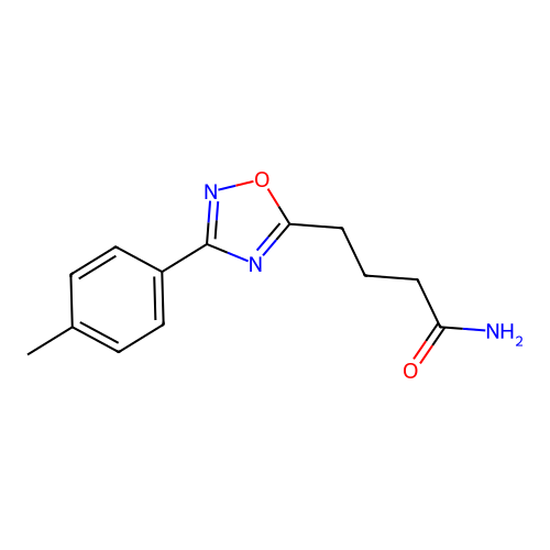 4-[3-(4-Methylphenyl)-1,2,4-oxadiazol-5-yl]butanamide structure