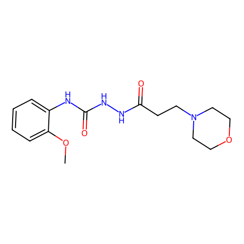 N-(2-methoxyphenyl)-2-(3-morpholinopropanoyl)hydrazinecarboxamide structure