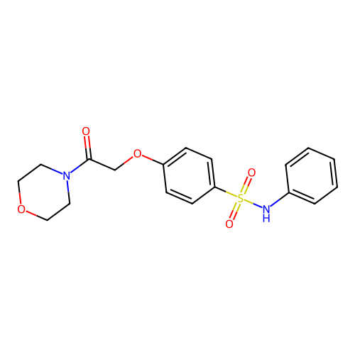 4-(2-morpholin-4-yl-2-oxoethoxy)-N-phenylbenzenesulfonamide structure
