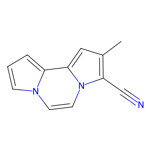 2-Methyldipyrrolo[1,2-a:2',1'-c]pyrazine-3-carbonitrile structure