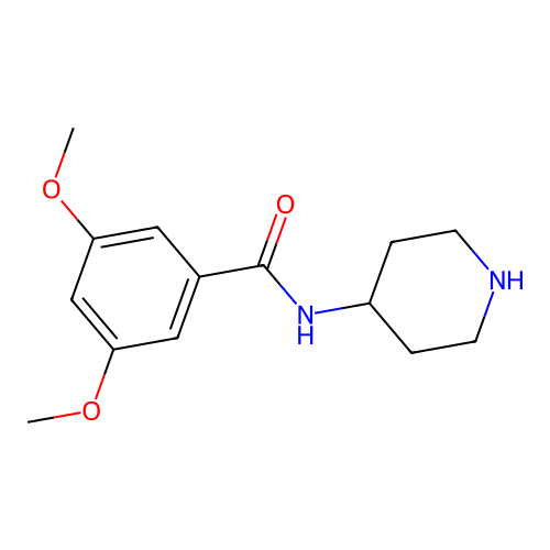 3,5-dimethoxy-N-piperidin-4-ylbenzamide structure