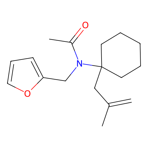 N-Furan-2-ylmethyl-N-[1-(2-methylallyl)-cyclohexyl]-acetamide structure