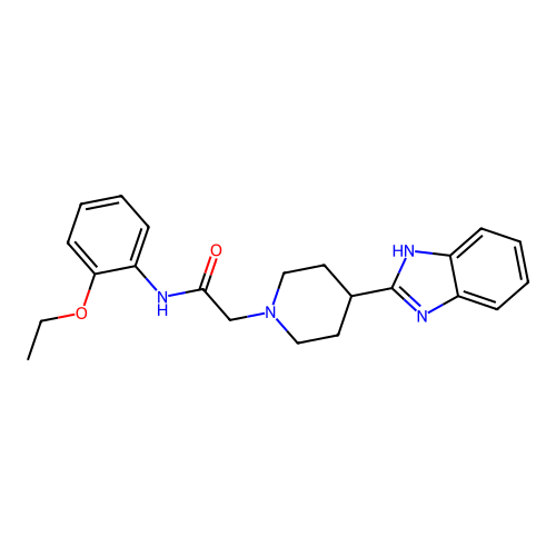 2-[4-(1H-benzimidazol-2-yl)piperidin-1-yl]-N-(2-ethoxyphenyl)acetamide structure