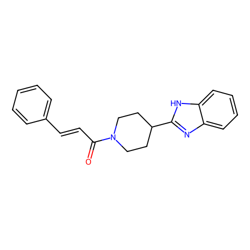 (E)-1-[4-(1H-benzimidazol-2-yl)piperidin-1-yl]-3-phenylprop-2-en-1-one structure