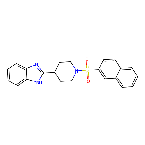 2-(1-naphthalen-2-ylsulfonylpiperidin-4-yl)-1H-benzimidazole structure