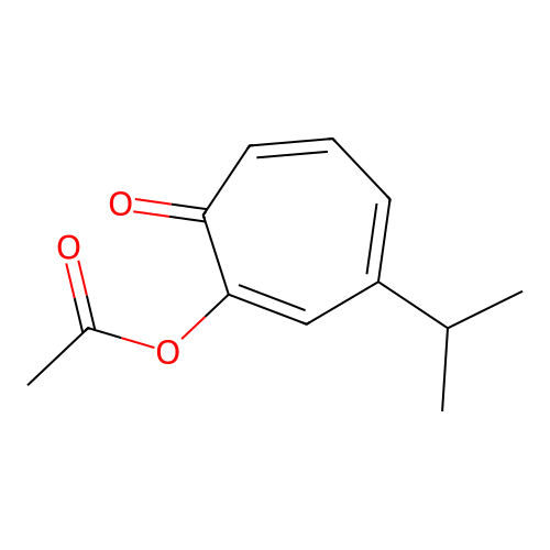2,4,6-Cycloheptatrien-1-one, 2-(acetyloxy)-4-(1-methylethyl)- structure