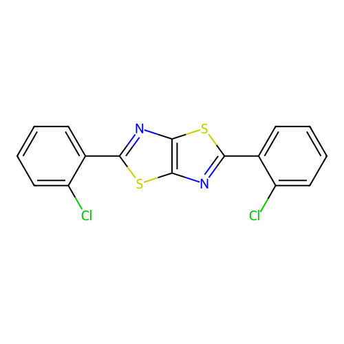 2,5-Bis(2-chlorophenyl)thiazolo[5,4-d]thiazole structure