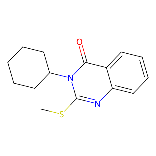 3-Cyclohexyl-2-methylsulfanylquinazolin-4-one structure
