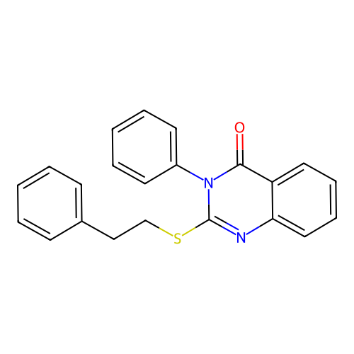 3-phenyl-2-[(2-phenylethyl)sulfanyl]-4(3H)-quinazolinone structure