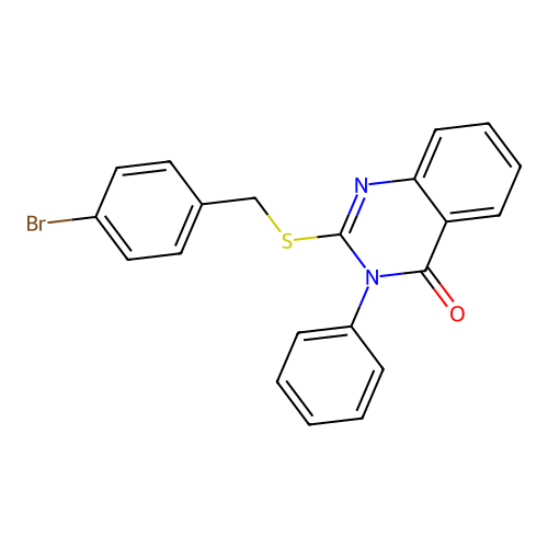 2-[(4-Bromophenyl)methylsulfanyl]-3-phenylquinazolin-4-one structure