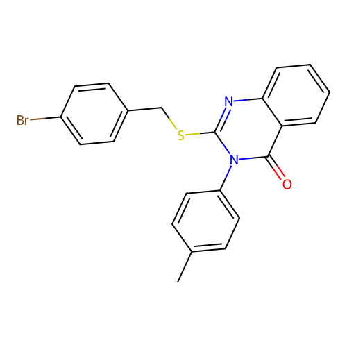 2-((4-Bromobenzyl)thio)-3-(4-methylphenyl)-4(3H)-quinazolinone structure