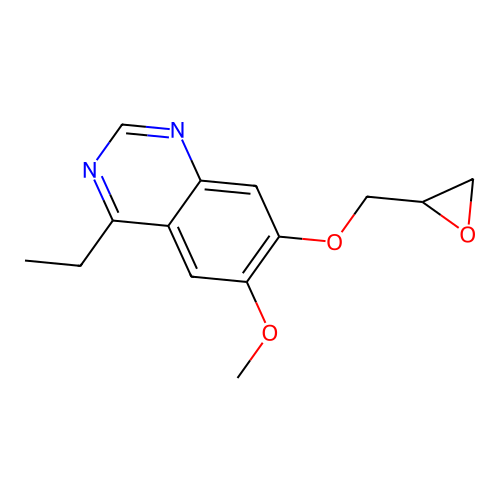 4-Ethyl-6-methoxy-7-(oxiran-2-ylmethoxy)quinazoline structure