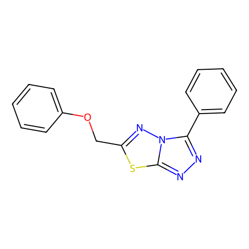 6-(Phenoxymethyl)-3-phenyl(1,2,4)triazolo(3,4-b)(1,3,4)thiadiazole structure