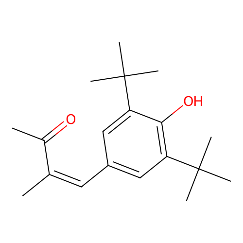 4-(3,5-Ditert-butyl-4-hydroxyphenyl)-3-methylbut-3-en-2-one structure