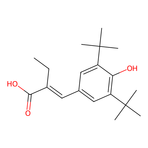 Butanoic acid, 2-((3,5-bis(1,1-dimethylethyl)-4-hydroxyphenyl)methylene)- structure