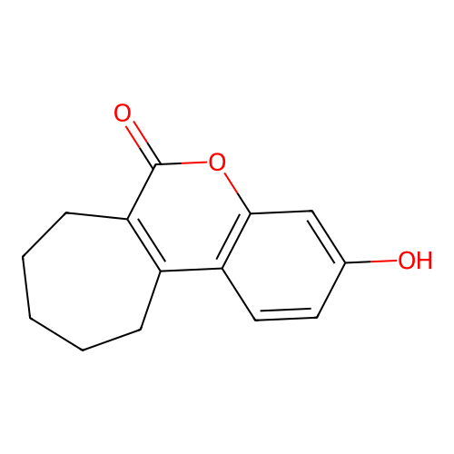 3-hydroxy-8,9,10,11-tetrahydrocyclohepta[c]chromen-6(7H)-one structure