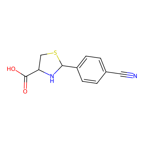 2-(4-cyanophenyl)-1,3-thiazolidine-4-carboxylic Acid structure