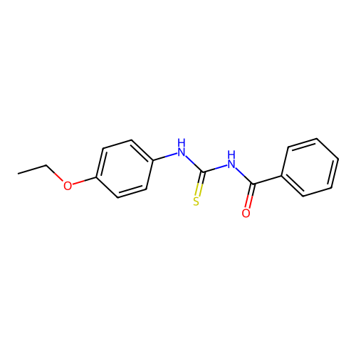 N-benzoyl-N'-(4-ethoxyphenyl)thiourea structure