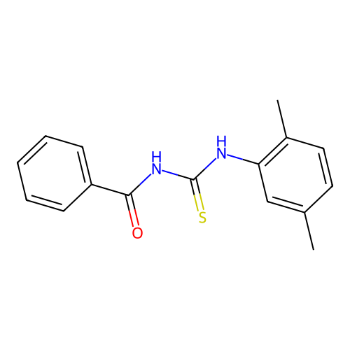 N-[(2,5-dimethylphenyl)carbamothioyl]benzamide structure