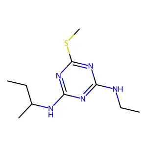 1,3,5-Triazine-2,4-diamine, N-ethyl-N'-(1-methylpropyl)-6-(methylthio)- structure