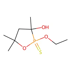 2-Ethoxy-3-hydroxy-3,5,5-trimethyl-1,2lambda~5~-oxaphospholane-2-thione structure