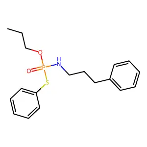 Phosphoramidothioic acid, phenylpropyl-, S-phenyl O-propyl ester structure