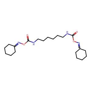 环己酮 1,1'-(O,O'-(1,6-己二基双(亚氨基羰基))二肟) structure