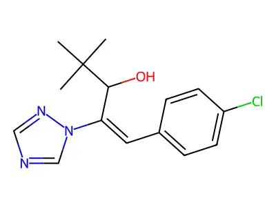 1-(4-Chlorophenyl)-4,4-dimethyl-2-(1,2,4-triazole-1-yl)-pentene-3-ol structure