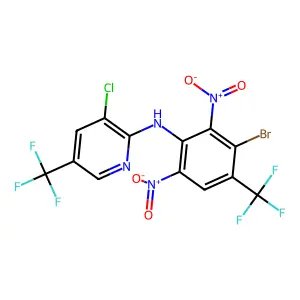 2-Pyridinamine, N-(3-bromo-2,6-dinitro-4-(trifluoromethyl)phenyl)-3-chloro-5-(trifluoromethyl)- structure