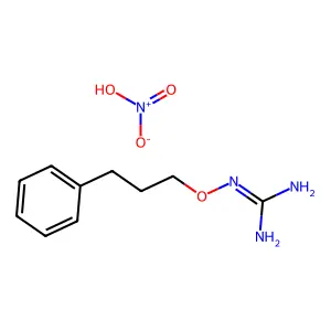 (3-苯基丙氧基)胍硝酸盐 structure