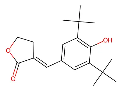 alpha-(3,5-di-tert-Butyl-4-hydroxybenzylidene)gamma-butyrolactone structure