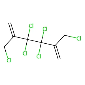 3,3,4,4-Tetrachloro-2,5-bis(chloromethyl)hexa-1,5-diene structure