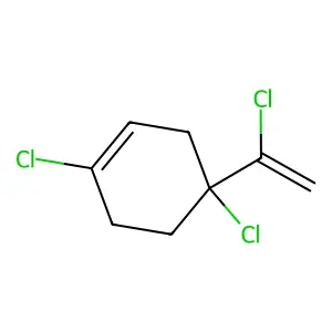 1,4-Dichloro-4-(1-chloroethenyl)cyclo-1-hexene structure