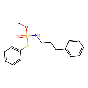 Phosphoramidothioic acid, phenylpropyl-, O-methyl S-phenyl ester structure
