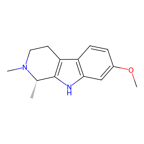 (1S)-7-methoxy-1,2-dimethyl-1,3,4,9-tetrahydropyrido[3,4-b]indole structure