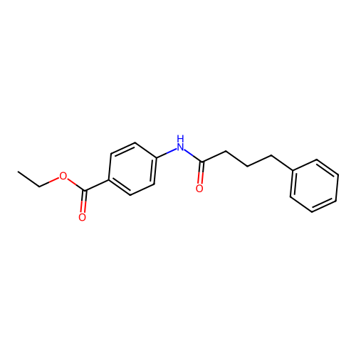 Ethyl 4-(4-phenylbutanoylamino)benzoate structure