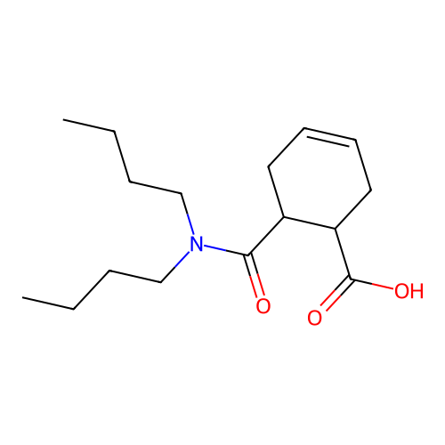 6-[(Dibutylamino)carbonyl]-3-cyclohexene-1-carboxylic acid structure