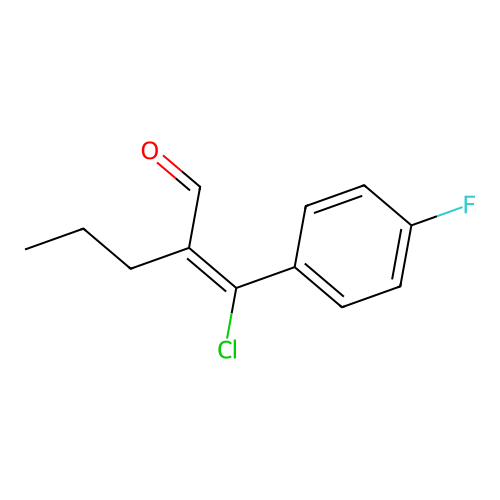 2-[Chloro(4-fluorophenyl)methylene]valeraldehyde structure