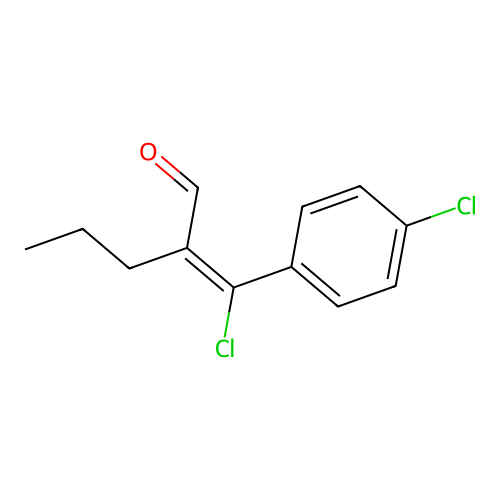 2-[Chloro(4-chlorophenyl)methylene]pentanal structure