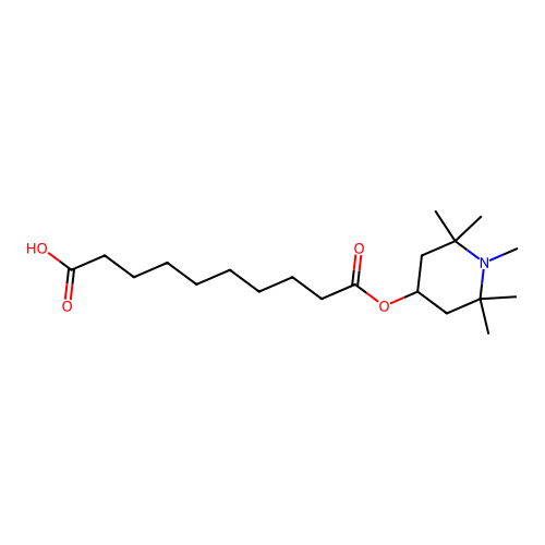 Decanedioic acid, 1-(1,2,2,6,6-pentamethyl-4-piperidinyl) ester structure