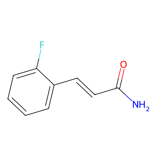 (2E)-3-(2-fluorophenyl)prop-2-enamide structure