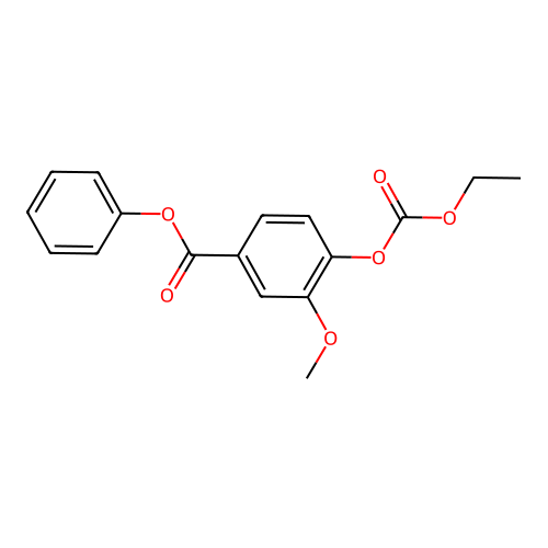 Phenyl 4-[(ethoxycarbonyl)oxy]-3-methoxybenzoate structure