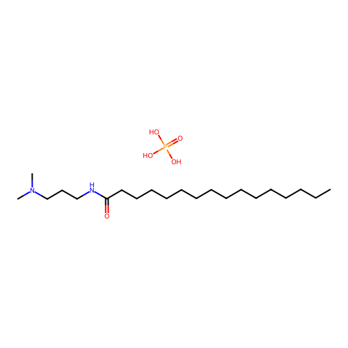 N-(3-(Dimethylamino)propyl)palmitamide phosphate structure