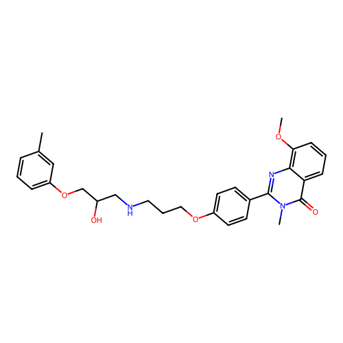 4(3H)-Quinazolinone, 2-(4-(3-((2-hydroxy-3-(3-methylphenoxy)propyl)amino)propoxy)phenyl)-8-methoxy-3-methyl- structure