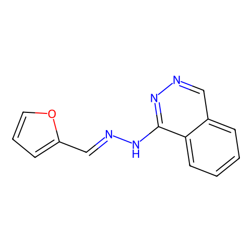 (E)-1-(2-(furan-2-ylmethylene)hydrazinyl)phthalazine structure