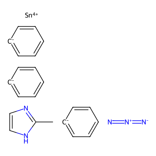 Tin, azido(2-methyl-1H-imidazole-N(sup 3))triphenyl-, (TB-5-12)- structure