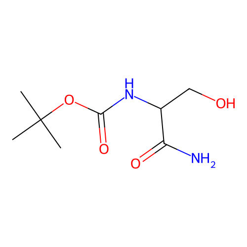 叔丁氧羰基-3-羟基丙氨酰胺 structure