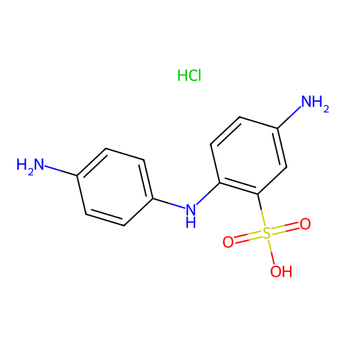 5-Amino-2-(4-aminoanilino)benzenesulphonic acid monohydrochloride structure