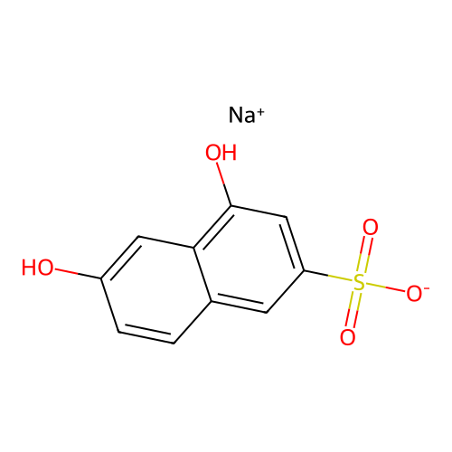 Sodium 4,6-dihydroxynaphthalene-2-sulphonate structure